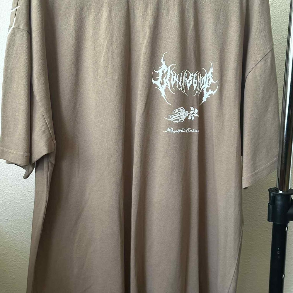 Casual Tan Graphic Men's T-Shirt